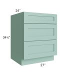 Midtown Mint Green Shaker 27" Drawer Base Cabinet