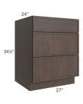 Vienna Kona Brown 27" Drawer Base Cabinet