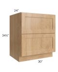 Tuscan Timber 30" 2-Drawer Base Cabinet
