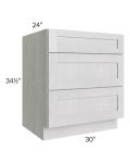 Heather Grey Shaker 30" Drawer Base Cabinet