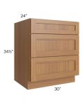 Artisan Walnut Shaker 30" Drawer Base Cabinet