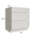Midtown Light Grey Shaker 30" Drawer Base Cabinet