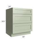 Midtown Pistachio Green Shaker 30" Drawer Base Cabinet