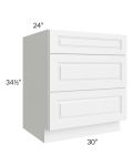 Dakota White 30" Drawer Base Cabinet