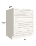 Signature Vanilla Glaze 30" Drawer Base Cabinet 