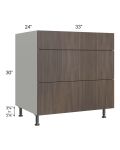 Milan Cafe 33" 3-Drawer Base Cabinet