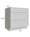 Tuscan Painted Grey 33" Drawer Base Cabinet