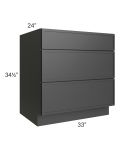 Vienna Black 33" Drawer Base Cabinet