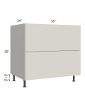 Milan Beige Matte 36" 2-Drawer Base Cabinet