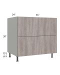 Milan Hazel 36" 2-Drawer Base Cabinet