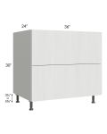 Milan Cream 36" 2-Drawer Base Cabinet