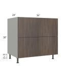 Milan Cafe 36" 2-Drawer Base Cabinet
