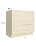Casselton Ivory 36" 3-Drawer Base Cabinet 