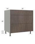 Milan Cafe 36" 3-Drawer Base Cabinet