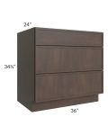 Vienna Kona Brown 36" Drawer Base Cabinet