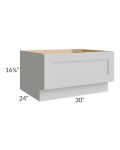 Tuscan Painted Grey 30" Drawer Bench Seat