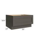 Midtown Graphite Black Shaker 30" Drawer Bench Seat