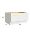 Union White 30" Drawer Bench Seat