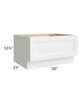 Salem White 30" Drawer Bench Seat