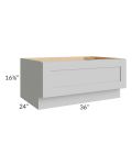 Midtown Painted Grey Shaker 24" Drawer Bench Seat