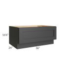 Midtown Black Shaker 36" Drawer Bench Seat
