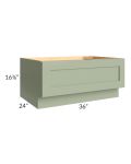Midtown Pistachio Green Shaker 36" Drawer Bench Seat