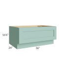 Midtown Mint Green Shaker 36" Drawer Bench Seat