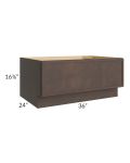 Vienna Kona Brown 36" Drawer Bench Seat