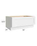 Union White 36" Drawer Bench Seat