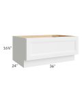 Salem White 36" Drawer Bench Seat