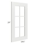 Palisades White 24x30 Diagonal Corner Mullion Door (cabinet not included) 