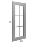 Stratton Dark Grey Shaker 24x36 Diagonal Corner Mullion Door (cabinet not included)