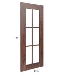 Farmhouse Walnut Shaker 27x36 Diagonal Corner Mullion Door (cabinet not included) - Out of stock through mid April