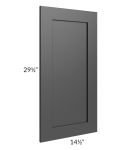 Midtown Black Shaker 15x30 Decorative Door
