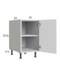Euro Gloss White 15" Full Height Door Desk Base Cabinet