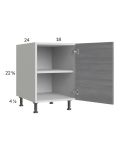 Euro Grey 18" Full Height Door Desk Base Cabinet