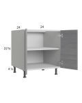 Euro Grey 24" Full Height Door Desk Base Cabinet