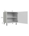 Euro Gloss White 24" Full Height Door Desk Base Cabinet with 1 door