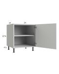 Harbor White 24" Full Height Door Desk Base Cabinet with 1 door