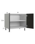 Euro Cafe 30" Full Height Door Desk Base Cabinet
