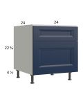Harbor Navy 24" 2-Drawer Desk Base Cabinet