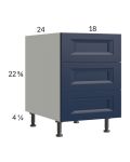 Harbor Navy 18" 3-Drawer Desk Base Cabinet