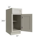 Kingston Pearl Grey Shaker 15" Base Cabinet
