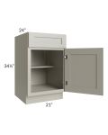 Kingston Pearl Grey Shaker 21" Base Cabinet