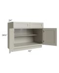 Kingston Pearl Grey Shaker 42" Base Cabinet