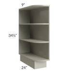 Kingston Pearl Grey Shaker Base End Shelf Cabinet