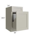 Kingston Pearl Grey Shaker 18" Trash Pullout Base Cabinet