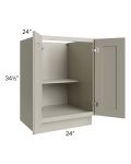 Kingston Pearl Grey Shaker 24" Full Height Door Base Cabinet