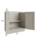 Kingston Pearl Grey Shaker 36" Full Height Door Base Cabinet