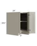 Kingston Pearl Grey Shaker 33" Lazy Susan Base Cabinet 